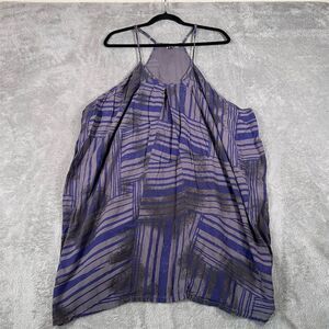 Roxy Women's Purple Striped Tank Top Size M/L Adjustable Straps‎ Beach Casual